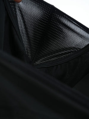 Female rider wearing DP-2591 sun protection headscarf - full face protection design