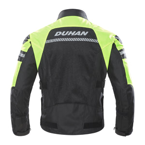 D-213 Green Back View，Summer cycling apparel hem adjustment system - pre-installed zipper fit design