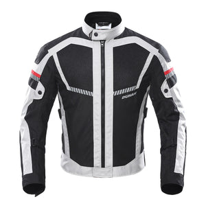 D-213 Summer Motorcycle Mesh Riding Suit Front View - Breathable Protective Jacket
