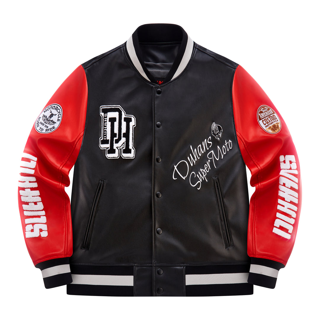 D-23558 Motorcycle Riding Suit Front View - Spring/Autumn Casual Leather Jacket